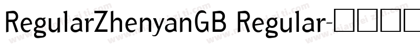 RegularZhenyanGB Regular字体转换